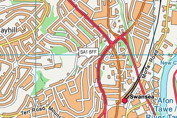 SA1 6FF map - OS VectorMap District (Ordnance Survey)