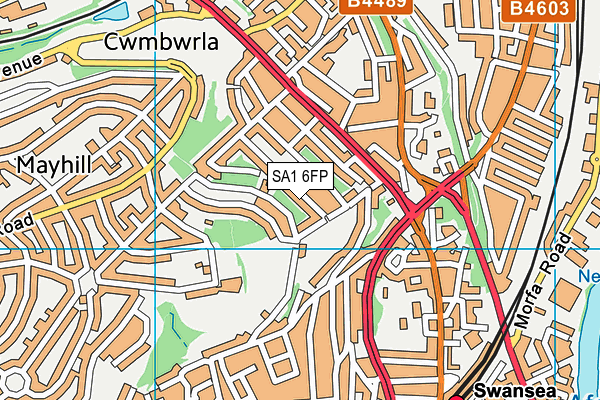 SA1 6FP map - OS VectorMap District (Ordnance Survey)