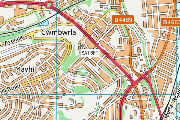 SA1 6FT map - OS VectorMap District (Ordnance Survey)