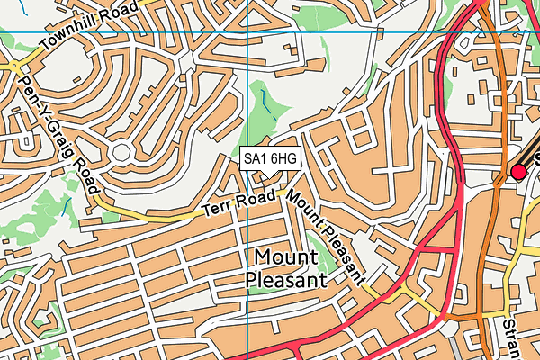 SA1 6HG map - OS VectorMap District (Ordnance Survey)