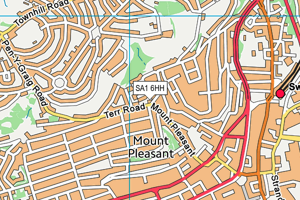 SA1 6HH map - OS VectorMap District (Ordnance Survey)