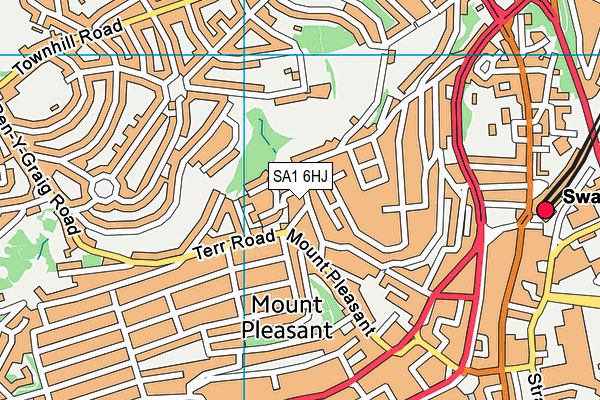 SA1 6HJ map - OS VectorMap District (Ordnance Survey)