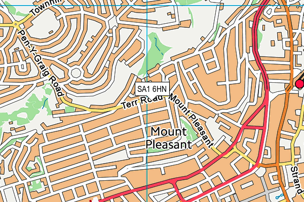 SA1 6HN map - OS VectorMap District (Ordnance Survey)