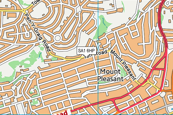 SA1 6HP map - OS VectorMap District (Ordnance Survey)