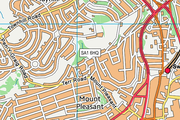 SA1 6HQ map - OS VectorMap District (Ordnance Survey)