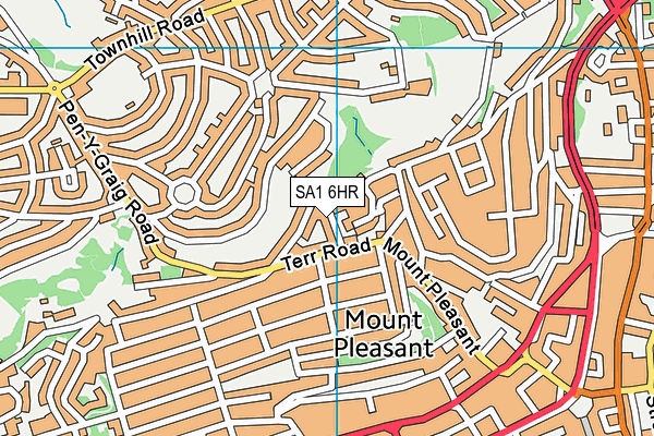 SA1 6HR map - OS VectorMap District (Ordnance Survey)