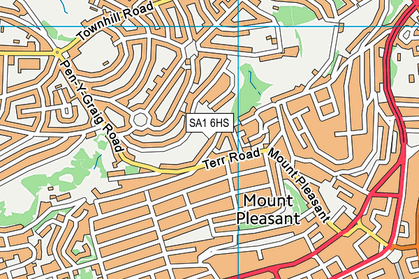 SA1 6HS map - OS VectorMap District (Ordnance Survey)