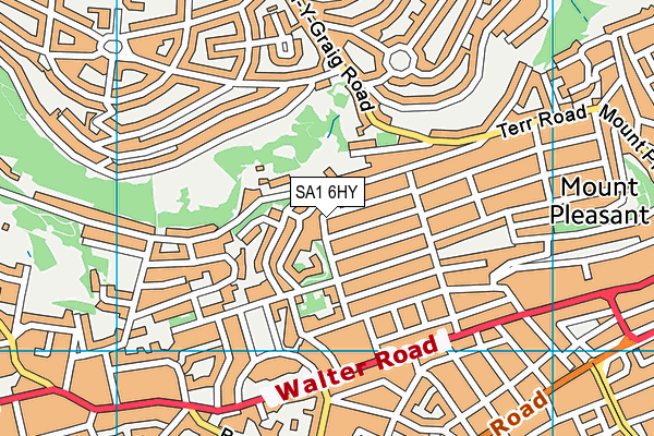 SA1 6HY map - OS VectorMap District (Ordnance Survey)