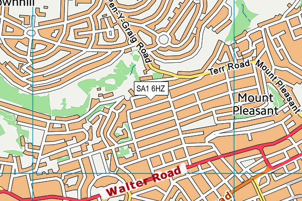 SA1 6HZ map - OS VectorMap District (Ordnance Survey)