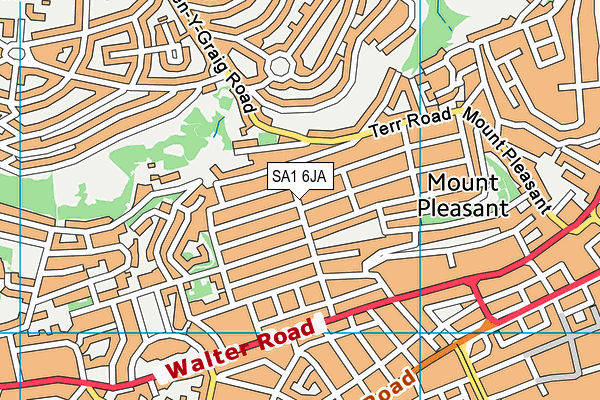 SA1 6JA map - OS VectorMap District (Ordnance Survey)