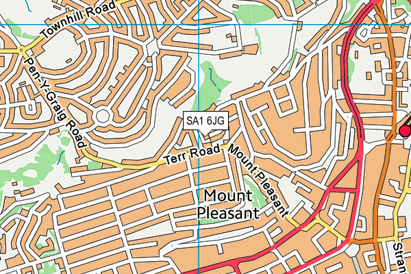 SA1 6JG map - OS VectorMap District (Ordnance Survey)