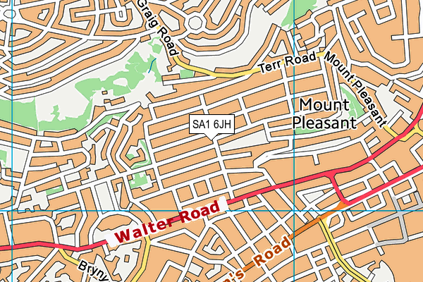 SA1 6JH map - OS VectorMap District (Ordnance Survey)