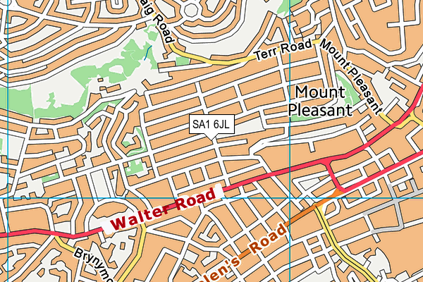 SA1 6JL map - OS VectorMap District (Ordnance Survey)