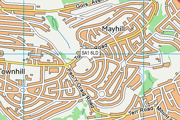 SA1 6LD map - OS VectorMap District (Ordnance Survey)