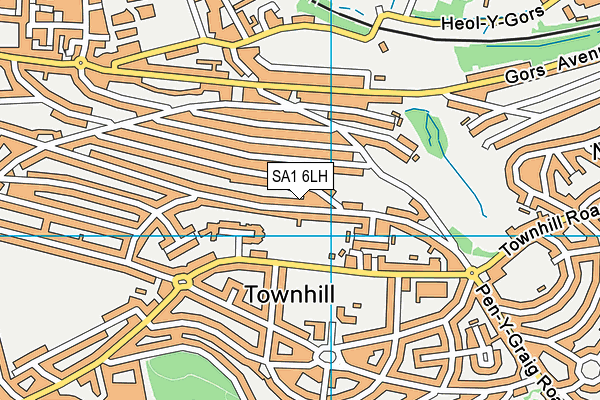 SA1 6LH map - OS VectorMap District (Ordnance Survey)