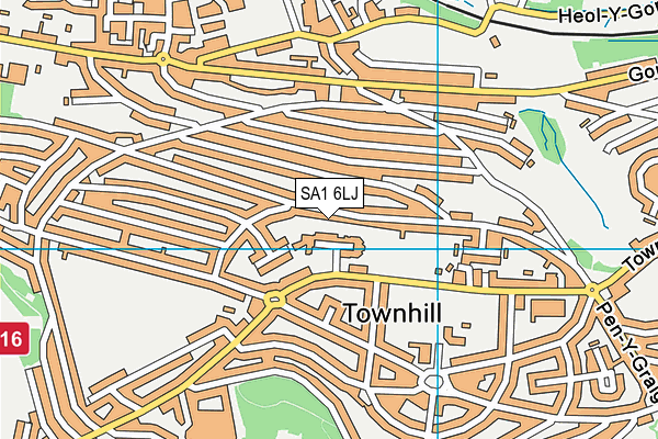 SA1 6LJ map - OS VectorMap District (Ordnance Survey)