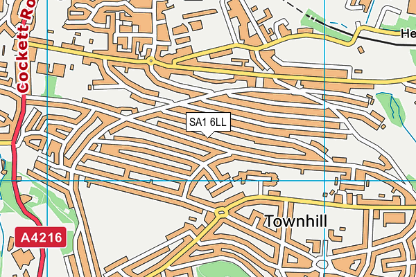 SA1 6LL map - OS VectorMap District (Ordnance Survey)