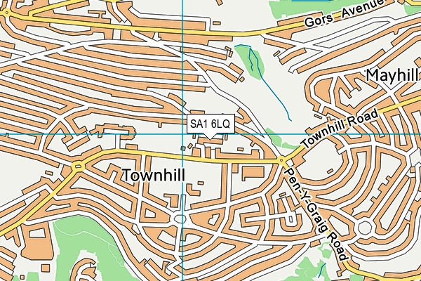 SA1 6LQ map - OS VectorMap District (Ordnance Survey)