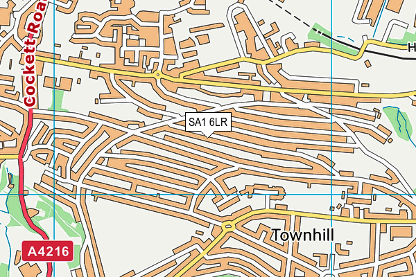 SA1 6LR map - OS VectorMap District (Ordnance Survey)