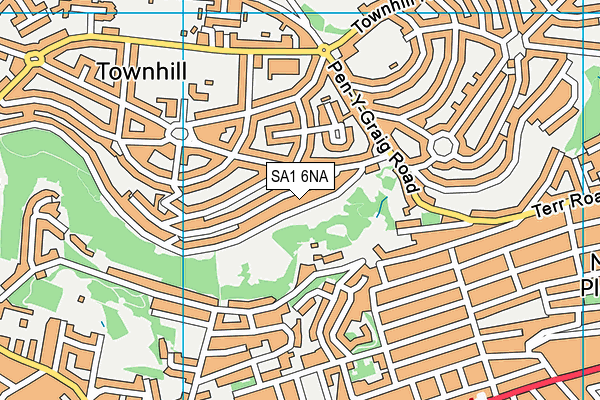 SA1 6NA map - OS VectorMap District (Ordnance Survey)