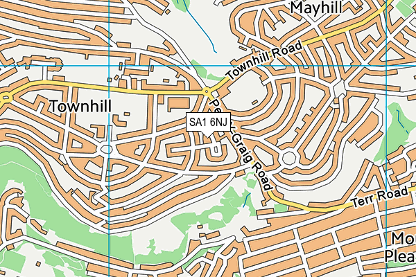 SA1 6NJ map - OS VectorMap District (Ordnance Survey)