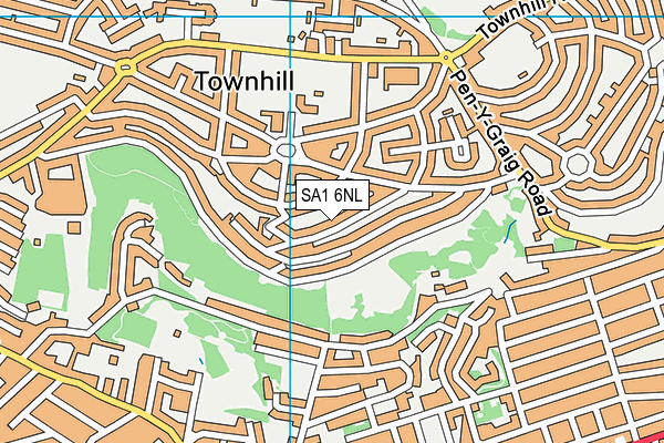 SA1 6NL map - OS VectorMap District (Ordnance Survey)