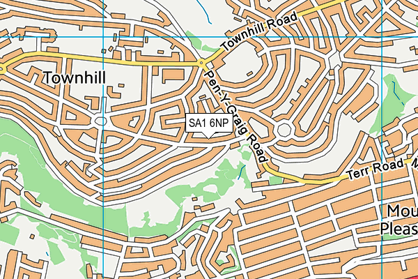 SA1 6NP map - OS VectorMap District (Ordnance Survey)