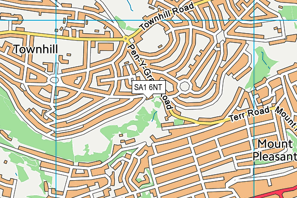 SA1 6NT map - OS VectorMap District (Ordnance Survey)