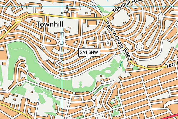 SA1 6NW map - OS VectorMap District (Ordnance Survey)