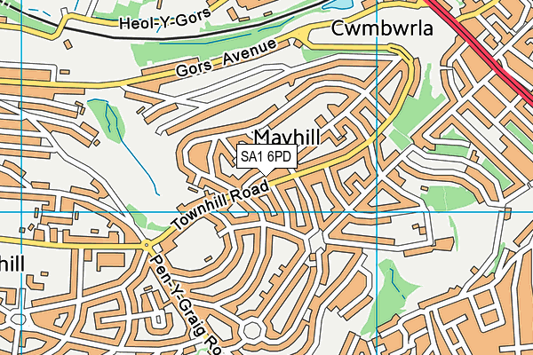 SA1 6PD map - OS VectorMap District (Ordnance Survey)