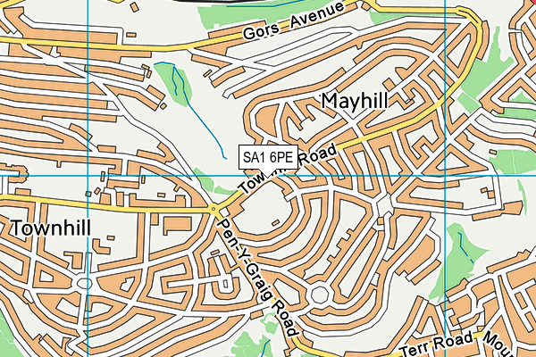 SA1 6PE map - OS VectorMap District (Ordnance Survey)