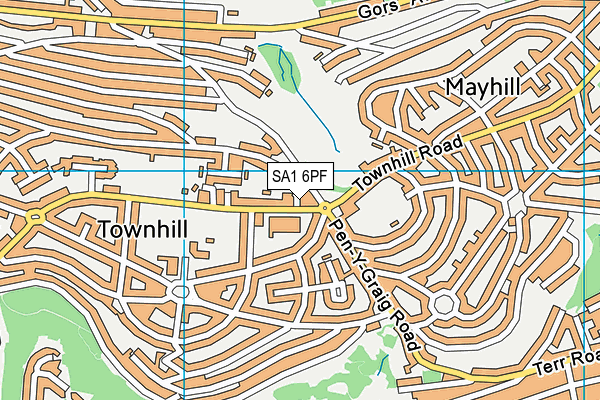 SA1 6PF map - OS VectorMap District (Ordnance Survey)