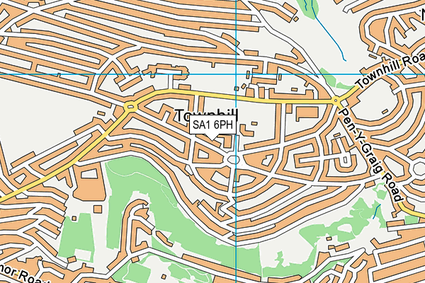 SA1 6PH map - OS VectorMap District (Ordnance Survey)