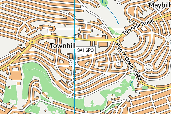 SA1 6PQ map - OS VectorMap District (Ordnance Survey)