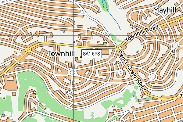 SA1 6PS map - OS VectorMap District (Ordnance Survey)