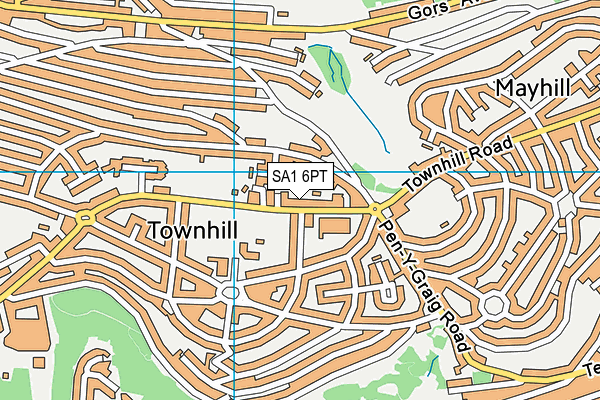 Townhill Community Primary School map (SA1 6PT) - OS VectorMap District (Ordnance Survey)