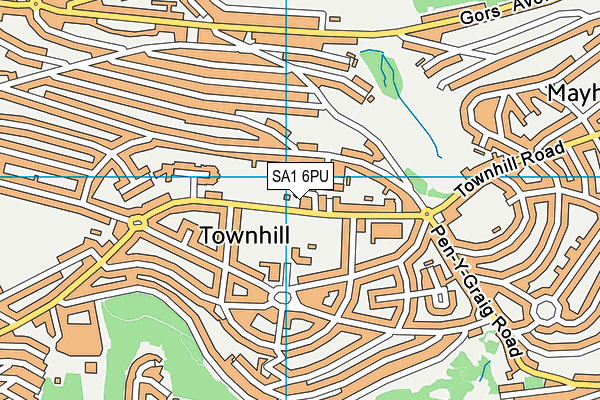 SA1 6PU map - OS VectorMap District (Ordnance Survey)