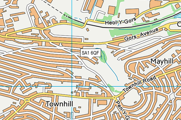 SA1 6QF map - OS VectorMap District (Ordnance Survey)