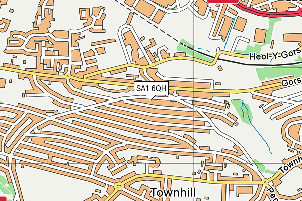 SA1 6QH map - OS VectorMap District (Ordnance Survey)