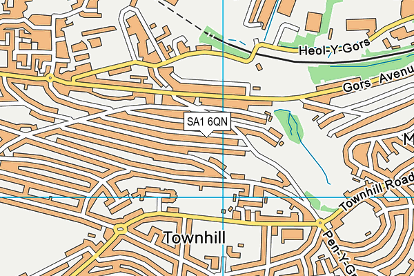 SA1 6QN map - OS VectorMap District (Ordnance Survey)