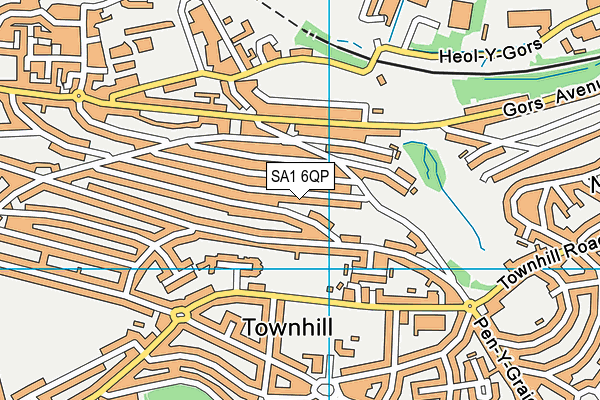 SA1 6QP map - OS VectorMap District (Ordnance Survey)