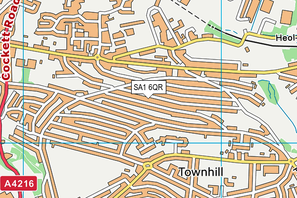 SA1 6QR map - OS VectorMap District (Ordnance Survey)