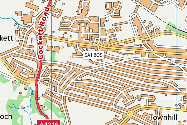 SA1 6QS map - OS VectorMap District (Ordnance Survey)