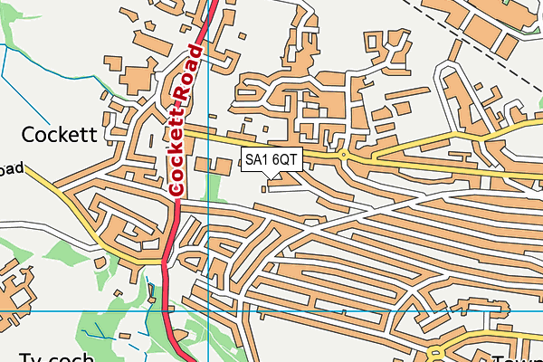 SA1 6QT map - OS VectorMap District (Ordnance Survey)