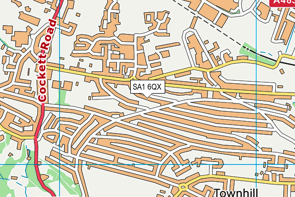 SA1 6QX map - OS VectorMap District (Ordnance Survey)