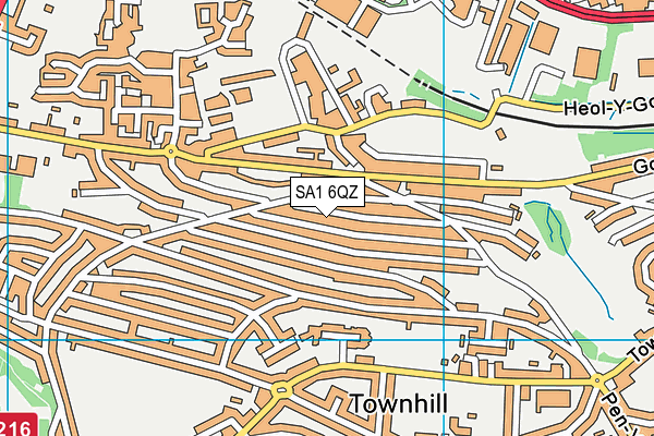 SA1 6QZ map - OS VectorMap District (Ordnance Survey)