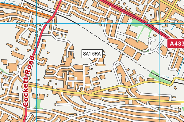 SA1 6RA map - OS VectorMap District (Ordnance Survey)