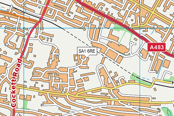 SA1 6RE map - OS VectorMap District (Ordnance Survey)