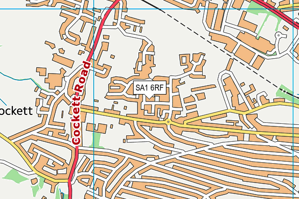 SA1 6RF map - OS VectorMap District (Ordnance Survey)