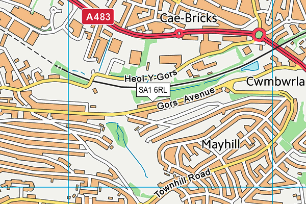 SA1 6RL map - OS VectorMap District (Ordnance Survey)